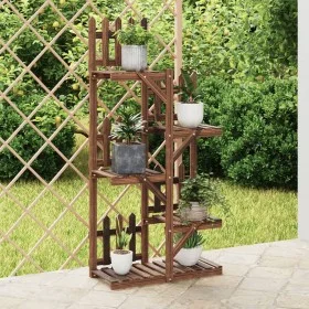 Blumenständer aus massivem Tannenholz, 60 x 25 x 130 cm von vidaXL, Topfständer - Ref: Foro24-362873, Preis: 50,26 €, Rabatt: %