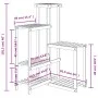 Soporte para flores de madera maciza abeto 62,5x61,5x101,5 cm de vidaXL, Soportes para macetas - Ref: Foro24-362883, Precio: ...