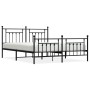 Estructura de cama cabecero y estribo metal negro 183x213cm de vidaXL, Camas y somieres - Ref: Foro24-353560, Precio: 134,25 ...