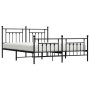 Estructura de cama cabecero y estribo metal negro 183x213cm de vidaXL, Camas y somieres - Ref: Foro24-353560, Precio: 134,25 ...