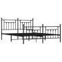 Estructura de cama cabecero y estribo metal negro 183x213cm de vidaXL, Camas y somieres - Ref: Foro24-353560, Precio: 134,25 ...