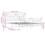 Estructura de cama cabecero y estribo metal negro 183x213cm de vidaXL, Camas y somieres - Ref: Foro24-353560, Precio: 134,25 ...