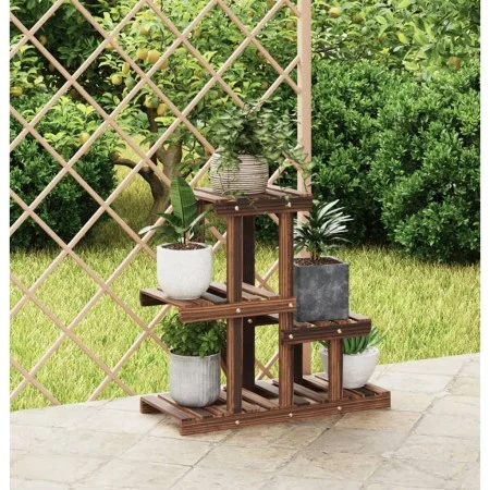 Blumenständer aus massivem Tannenholz 58x25x51 cm von vidaXL, Topfständer - Ref: Foro24-362869, Preis: 30,75 €, Rabatt: %