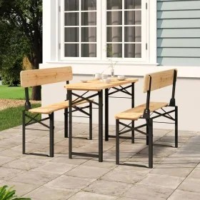 Klappbarer Stehtisch und Bänke, 3-teilig, aus massivem Tannenholz von vidaXL, Gartensets - Ref: Foro24-363112, Preis: 275,89 ...