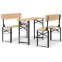 Folding bar table and benches 3 pieces solid fir wood by vidaXL, Garden sets - Ref: Foro24-363112, Price: 275,89 €, Discount: %