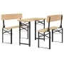 Folding bar table and benches 3 pieces solid fir wood by vidaXL, Garden sets - Ref: Foro24-363112, Price: 275,89 €, Discount: %