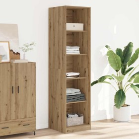 Armario de madera de ingeniería roble artesanal 50x50x200 cm