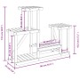 Soporte para flores madera maciza de abeto 90x25x73,5 cm de vidaXL, Soportes para macetas - Ref: Foro24-362875, Precio: 49,89...