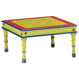 Handbemalter Couchtisch aus massivem grünem Mangoholz von vidaXL, Couchtisch - Ref: Foro24-353764, Preis: 64,52 €, Rabatt: %
