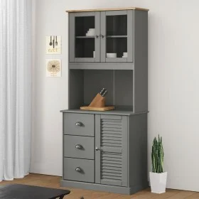 VIGO dressing table top cabinet gray pine wood 78x30x100 cm by vidaXL, Sideboards - Ref: Foro24-353207, Price: 154,84 €, Disc...