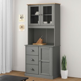 VIGO Schminktisch, grauer Kiefernholzschrank, 78 x 30 x 100 cm von vidaXL, Sideboards - Ref: Foro24-353207, Preis: 154,69 €, ...