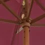 Garden umbrella with burgundy red wooden pole 299x240 cm by vidaXL, Umbrellas - Ref: Foro24-363171, Price: 81,47 €, Discount: %