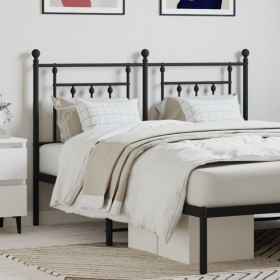 Black metal headboard 135 cm by vidaXL, Headboards and footboards - Ref: Foro24-353569, Price: 47,88 €, Discount: %
