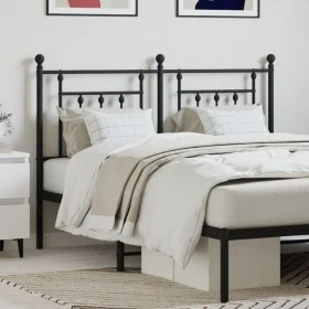 Cabecero de metal negro 135 cm de vidaXL, Cabeceros y pies de cama - Ref: Foro24-353569, Precio: 47,00 €, Descuento: %