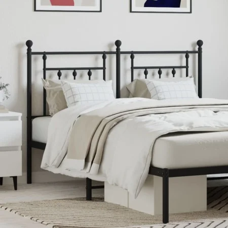 Cabecero de metal negro 135 cm de vidaXL, Cabeceros y pies de cama - Ref: Foro24-353569, Precio: 47,00 €, Descuento: %