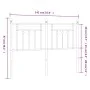 Cabecero de metal negro 135 cm de vidaXL, Cabeceros y pies de cama - Ref: Foro24-353569, Precio: 47,00 €, Descuento: %