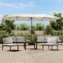 Sand white double parasol 449x245 cm by vidaXL, Umbrellas - Ref: Foro24-362945, Price: 154,11 €, Discount: %
