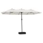 Sand white double parasol 449x245 cm by vidaXL, Umbrellas - Ref: Foro24-362945, Price: 154,11 €, Discount: %