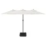 Sand white double parasol 449x245 cm by vidaXL, Umbrellas - Ref: Foro24-362945, Price: 154,11 €, Discount: %