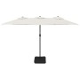 Sombrilla doble blanco arena 449x245 cm de vidaXL, Sombrillas - Ref: Foro24-362945, Precio: 185,84 €, Descuento: %