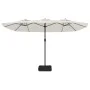 Sand white double parasol 449x245 cm by vidaXL, Umbrellas - Ref: Foro24-362945, Price: 154,11 €, Discount: %