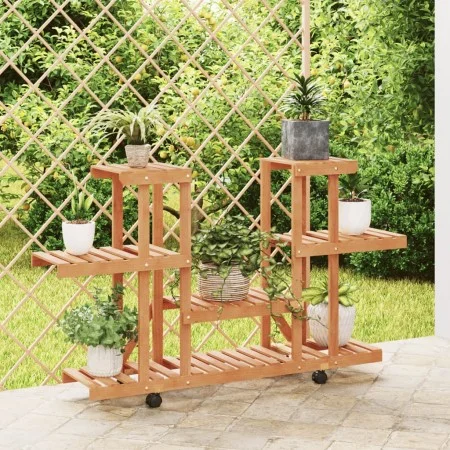 Flower stand with wheels solid fir wood 110x25x78 cm by vidaXL, Pot stands - Ref: Foro24-362856, Price: 59,56 €, Discount: %