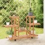 Blumenständer mit Rädern aus massivem Tannenholz 110x25x78 cm von vidaXL, Topfständer - Ref: Foro24-362856, Preis: 59,56 €, R...