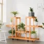 Flower stand with wheels solid fir wood 110x25x78 cm by vidaXL, Pot stands - Ref: Foro24-362856, Price: 59,56 €, Discount: %