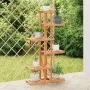 Soporte para flores de madera maciza abeto 75x25x140,5 cm de vidaXL, Soportes para macetas - Ref: Foro24-362866, Precio: 49,7...