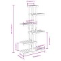 Soporte para flores de madera maciza abeto 75x25x140,5 cm de vidaXL, Soportes para macetas - Ref: Foro24-362866, Precio: 56,4...