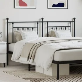 Cabecero de metal negro 160 cm de vidaXL, Cabeceros y pies de cama - Ref: Foro24-353572, Precio: 51,43 €, Descuento: %