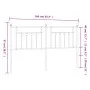 Cabecero de metal negro 160 cm de vidaXL, Cabeceros y pies de cama - Ref: Foro24-353572, Precio: 52,45 €, Descuento: %