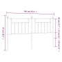 Kopfteil aus schwarzem Metall, 160 cm von vidaXL, Kopf- und Fußteile - Ref: Foro24-353572, Preis: 52,05 €, Rabatt: %
