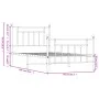 Metal bed frame with headboard and footboard white 80x200 cm by vidaXL, Beds and slatted bases - Ref: Foro24-353595, Price: 9...