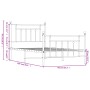 Metallbettgestell mit Kopf- und Fußteil weiß 80x200 cm von vidaXL, Betten und Lattenroste - Ref: Foro24-353595, Preis: 96,56 ...