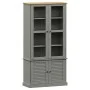 VIGO cabinet with display case solid gray pine wood 85x35x170 cm by vidaXL, Bookcases and shelves - Ref: Foro24-353195, Price...