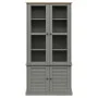 VIGO cabinet with display case solid gray pine wood 85x35x170 cm by vidaXL, Bookcases and shelves - Ref: Foro24-353195, Price...