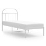 Metallbettgestell mit weißem Kopfteil 75x190 cm von vidaXL, Betten und Lattenroste - Ref: Foro24-353674, Preis: 63,36 €, Raba...