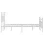 Metal bed frame with headboard and white footboard 140x200 cm by vidaXL, Beds and slatted bases - Ref: Foro24-353605, Price: ...
