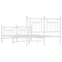 Metal bed frame with headboard and white footboard 140x200 cm by vidaXL, Beds and slatted bases - Ref: Foro24-353605, Price: ...