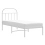 Metallbettgestell mit weißem Kopfteil 75x190 cm von vidaXL, Betten und Lattenroste - Ref: Foro24-353674, Preis: 63,36 €, Raba...