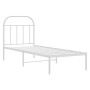 Metallbettgestell mit weißem Kopfteil 75x190 cm von vidaXL, Betten und Lattenroste - Ref: Foro24-353674, Preis: 63,36 €, Raba...