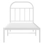 Metallbettgestell mit weißem Kopfteil 75x190 cm von vidaXL, Betten und Lattenroste - Ref: Foro24-353674, Preis: 63,36 €, Raba...