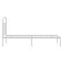 Metallbettgestell mit weißem Kopfteil 75x190 cm von vidaXL, Betten und Lattenroste - Ref: Foro24-353674, Preis: 63,36 €, Raba...