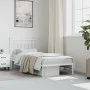 Estructura de cama de metal con cabecero blanco 90x200 cm de vidaXL, Camas y somieres - Ref: Foro24-353579, Precio: 68,70 €, ...