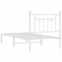 Estructura de cama de metal con cabecero blanco 90x200 cm de vidaXL, Camas y somieres - Ref: Foro24-353579, Precio: 68,70 €, ...