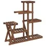 Soporte para flores madera maciza de abeto 95x25x96 cm de vidaXL, Soportes para macetas - Ref: Foro24-362879, Precio: 54,03 €...