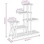 Soporte para flores madera maciza de abeto 95x25x96 cm de vidaXL, Soportes para macetas - Ref: Foro24-362879, Precio: 54,03 €...