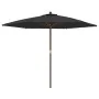 Gartenschirm mit schwarzem Holzmast 299x240 cm von vidaXL, Sonnenschirme - Ref: Foro24-363173, Preis: 78,02 €, Rabatt: %