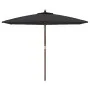 Gartenschirm mit schwarzem Holzmast 299x240 cm von vidaXL, Sonnenschirme - Ref: Foro24-363173, Preis: 78,02 €, Rabatt: %